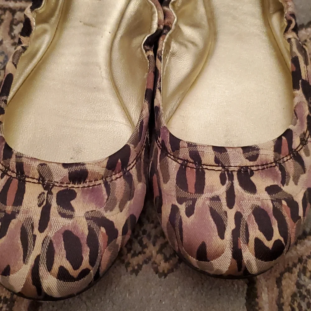 Vintage Coach Leopard Print Ballerina Flats Size 6B